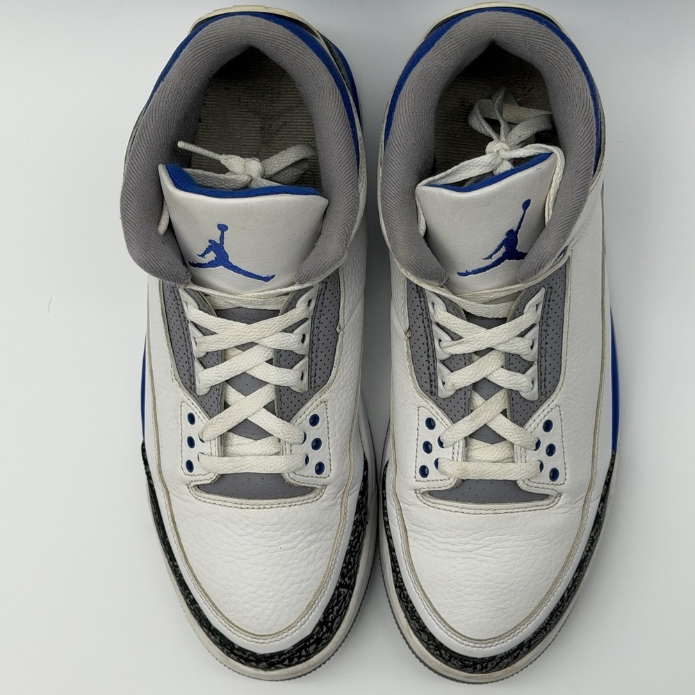 Jordan 3 Retro Racer Blue White Blue Cement Grey CT8532-145 11.5M Authentic! - Picture 7 of 14